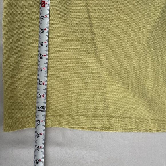 Lacoste Slim Fit Yellow Polo Shirt‎ Short Sleeve Slit Hem Pique Cotton Women S - Picture 8 of 10